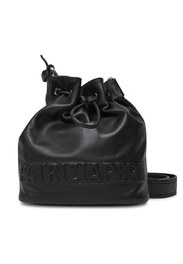 Patrizia Pepe Torebka 2B0126/L113 Czarny. Kolor: czarny. Materiał: skórzane