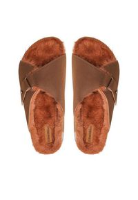 Home & Relax Kapcie AGK21110 Brązowy. Kolor: brązowy. Materiał: skóra #4