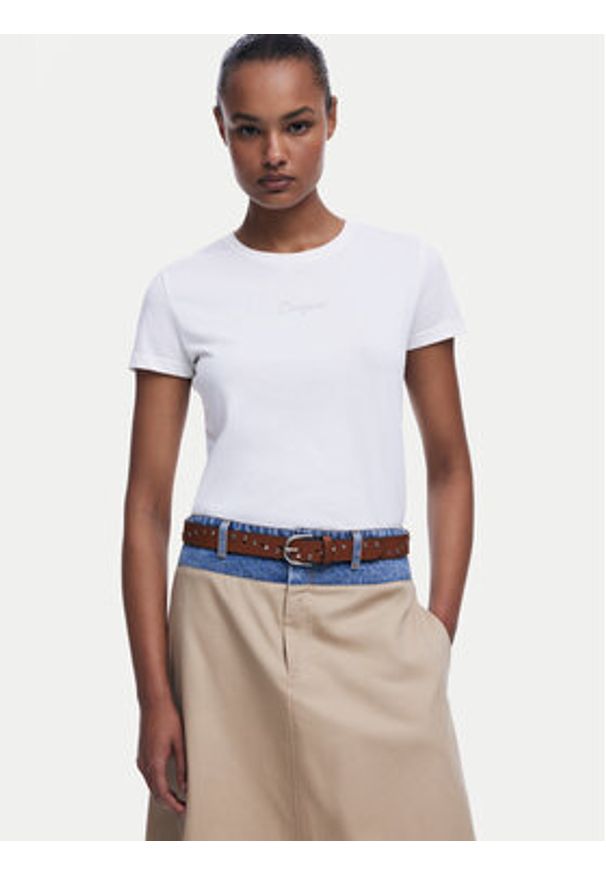 Desigual Pasek Damski 25SARL05 Brązowy. Kolor: brązowy. Materiał: skóra