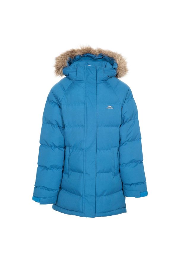 TRESPASS - Kurtka Ocieplana Dla Dziewczynki Unique. Kolor: niebieski. Materiał: puch. Sport: turystyka piesza