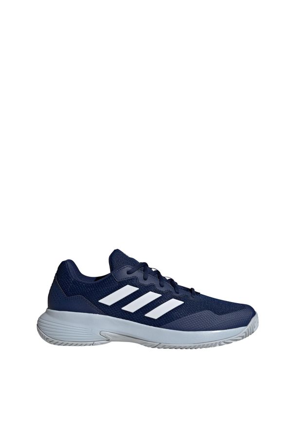 Adidas - Gamecourt 2.0 Tennis Shoes. Kolor: szary, biały, niebieski, wielokolorowy. Materiał: materiał. Sport: tenis