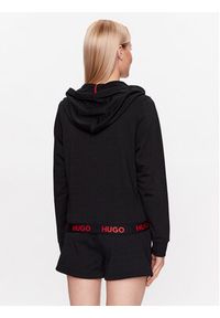 Hugo Bluza Logo 50490599 Czarny Regular Fit. Kolor: czarny. Materiał: bawełna, syntetyk