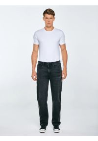 Big-Star - Jeansy męskie loose czarne Zack 912. Okazja: na co dzień. Stan: podwyższony. Kolor: czarny. Wzór: gładki. Styl: elegancki, casual, klasyczny #3