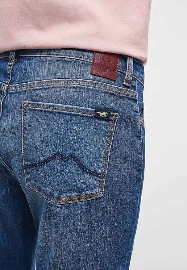Damskie Spodnie jeansowe Mustang Style Crosby Relaxed Slim Denim Blue 1014314 5000 682