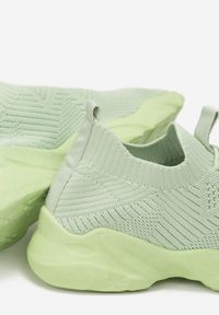 Born2be - Zielone Buty Sportowe Iomasia. Nosek buta: okrągły. Kolor: zielony. Materiał: materiał. Szerokość cholewki: normalna #4