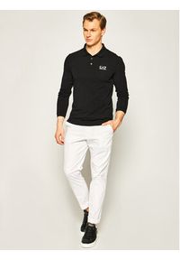 EA7 Emporio Armani Polo 8NPF05 PJM5Z 1200 Czarny Regular Fit. Typ kołnierza: polo. Kolor: czarny. Materiał: bawełna