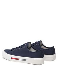 Tommy Jeans Tenisówki Canvas Sneaker EM0EM01299 Granatowy. Kolor: niebieski. Materiał: materiał #2