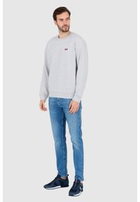 Guess - GUESS Szara męska bluza regular fit, Rozmiar XXL. Kolor: szary. Wzór: aplikacja #6