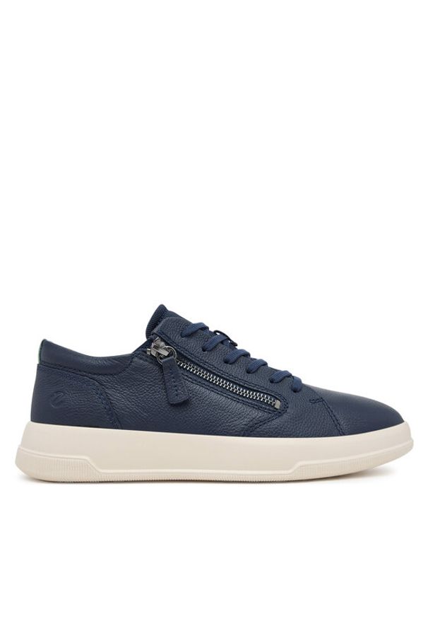 ecco - ECCO Sneakersy 22381354668 Granatowy. Kolor: niebieski. Materiał: skóra