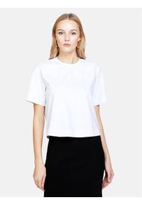 Sisley T-Shirt 3OQ6L104Q Biały Regular Fit. Kolor: biały. Materiał: bawełna