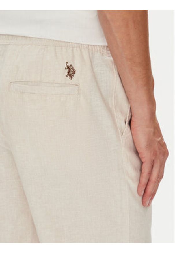 U.S. Polo Assn. Szorty materiałowe MUP4050 Beżowy Slim Fit. Kolor: beżowy. Materiał: bawełna