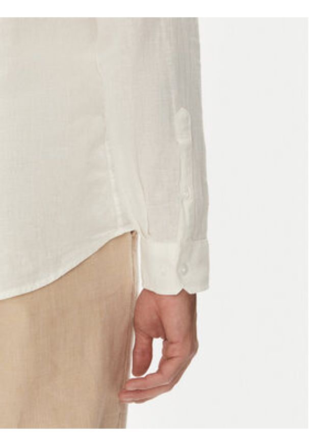 Lindbergh Koszula 30-203344B Biały Relaxed Fit. Kolor: biały. Materiał: bawełna