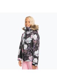 Roxy - Kurtka snowboardowa dziecięca ROXY Jet Ski Girl. Kolor: czarny. Sezon: zima. Sport: snowboard