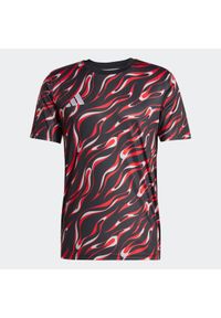 Adidas - Koszulka piłkarska ADIDAS treningowa. Kolor: czerwony, wielokolorowy, czarny. Sport: piłka nożna