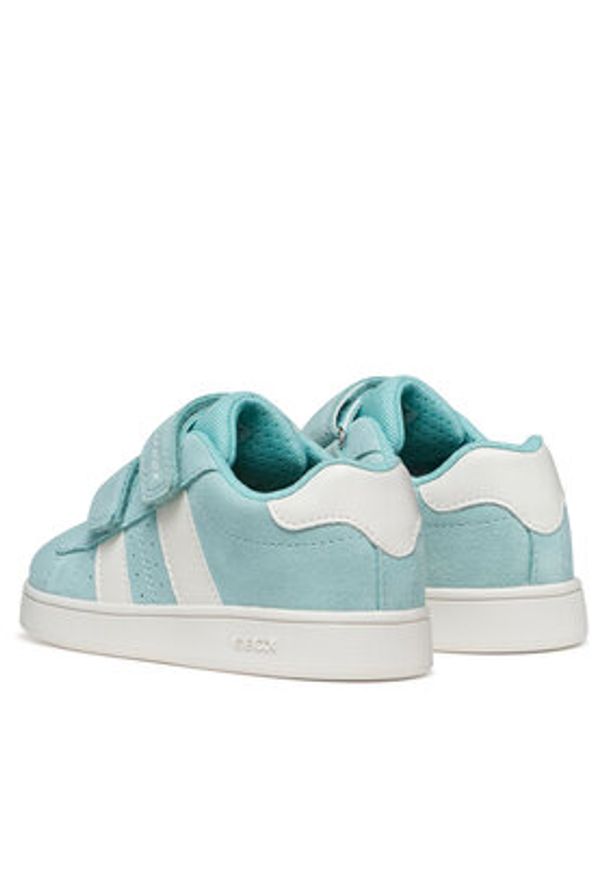 Geox Sneakersy J Eclyper Girl J45LRA 022BC C3B1Z D Niebieski. Kolor: niebieski. Materiał: skóra, zamsz