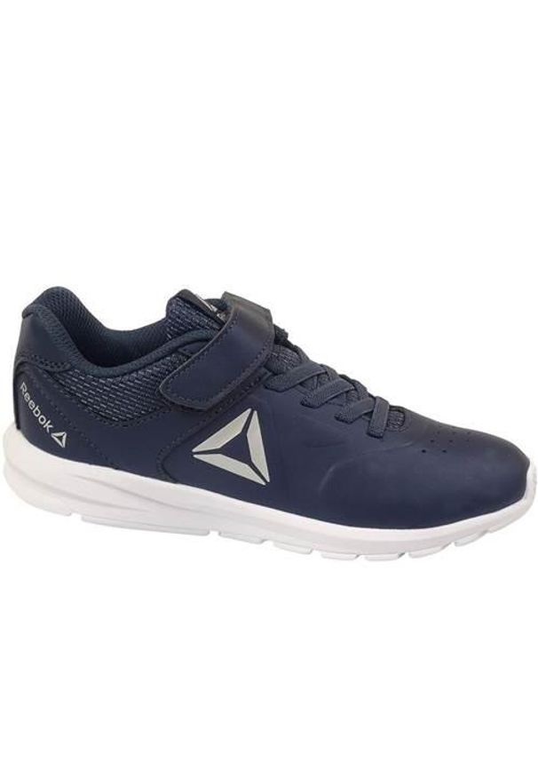 Buty do chodzenia dla dzieci Reebok Rush Runner. Zapięcie: rzepy. Kolor: niebieski. Materiał: guma, materiał, syntetyk. Szerokość cholewki: normalna. Sport: turystyka piesza