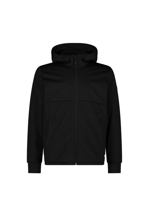 Kurtka męska turystyczna CMP 34A0517. Typ kołnierza: kaptur. Kolor: czarny. Materiał: softshell. Sport: turystyka piesza