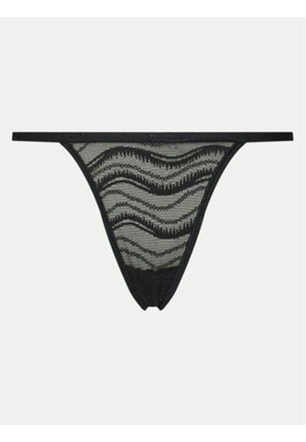 Calvin Klein Underwear Stringi 000QD3994E Czarny. Kolor: czarny. Materiał: syntetyk