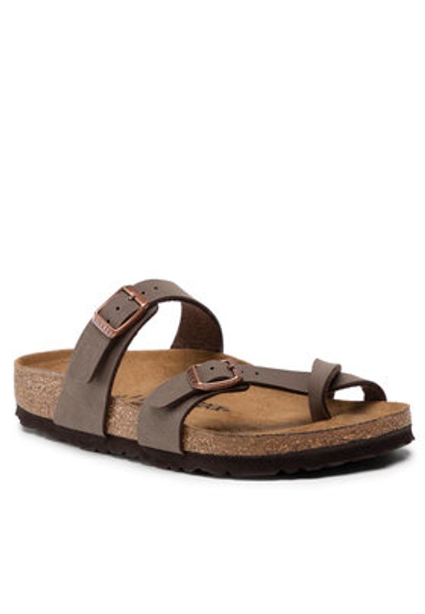 Birkenstock Japonki Mayari 0071063 Brązowy. Kolor: brązowy. Materiał: skóra
