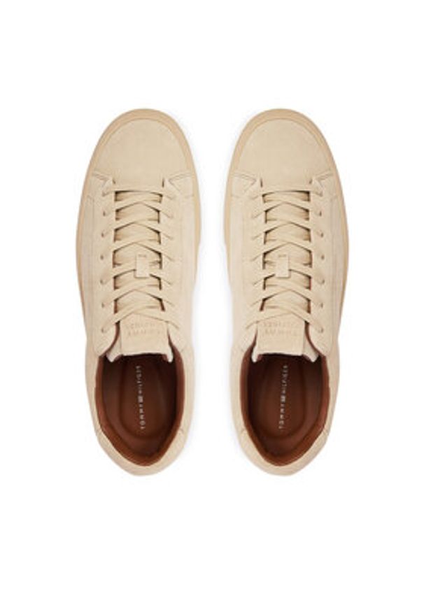 TOMMY HILFIGER - Tommy Hilfiger Sneakersy Park Premium Suede FM0FM05829 Beżowy. Kolor: beżowy. Materiał: skóra, zamsz