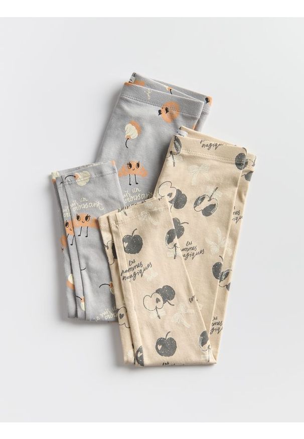 Reserved - Bawełniane legginsy 2 pack - wielobarwny. Materiał: bawełna