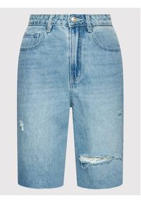 Vero Moda Szorty jeansowe Rebecca 10264927 Niebieski Regular Fit. Kolor: niebieski. Materiał: bawełna
