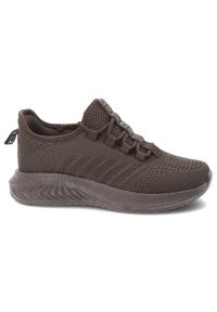 Big-Star - Sneakersy damskie Big Star, cholewka z materiału tekstylnego o oddychającej strukturze wsuwany fason, brązowe, UU274055. Kolor: brązowy. Materiał: materiał. Szerokość cholewki: normalna #8