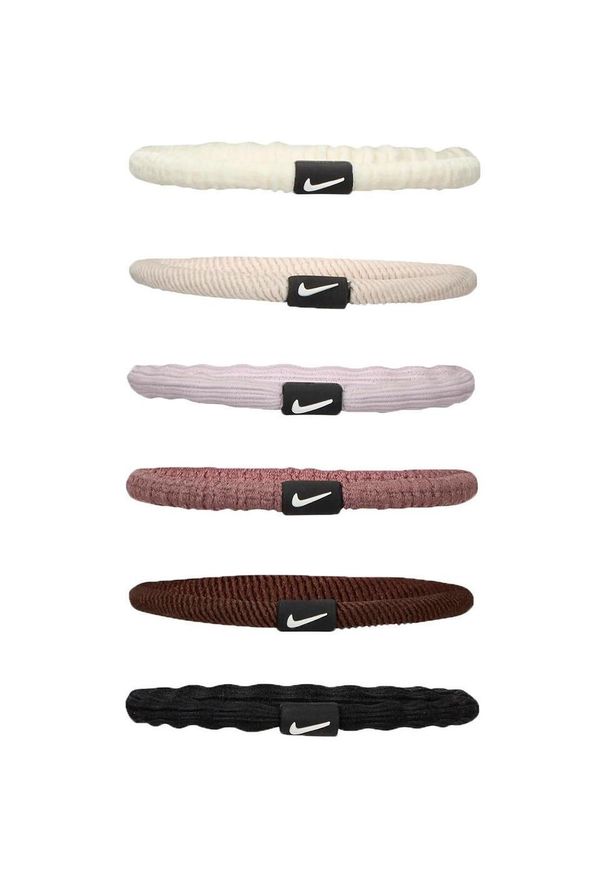 Nike - Elastyczne Opaski Do Włosów Dla Pań I Panów (zestaw 6 Sztuk). Kolor: biały, brązowy, beżowy, wielokolorowy