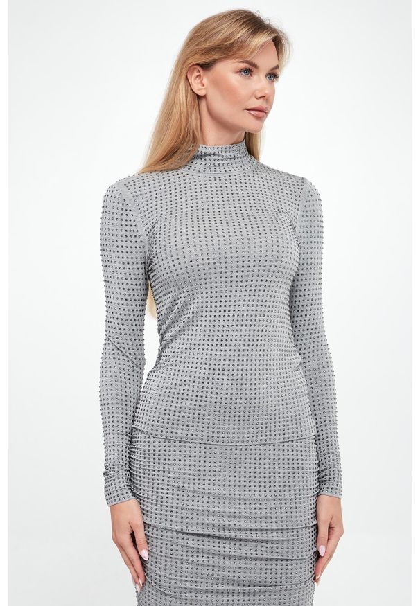Pinko - Golf damski z kryształkami Koch PINKO. Typ kołnierza: golf