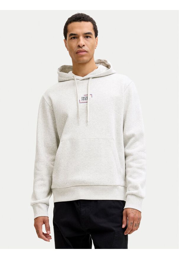 Jack & Jones Bluza Corp 12268422 Biały Regular Fit. Kolor: biały. Materiał: bawełna