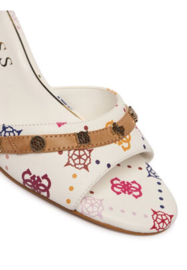 Guess Klapki FLPIOR FAL03 Biały. Kolor: biały. Materiał: skóra