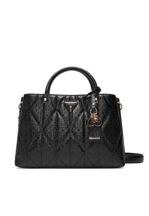 Guess Torebka Aldina HWGG96 63060 Czarny. Kolor: czarny. Materiał: skórzane