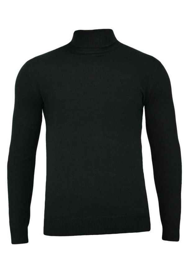 Czarny sweter Brave Soul elegancki, z golfem, na jesień