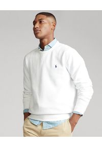 Ralph Lauren - RALPH LAUREN - Biała bluza z bawełny. Typ kołnierza: polo, bez kaptura. Kolor: biały. Materiał: bawełna. Wzór: haft, aplikacja. Styl: klasyczny #4