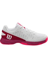 Buty do tenisa dziecięce Wilson Rush Pro JR.. Kolor: biały, czerwony, wielokolorowy, różowy. Sport: tenis