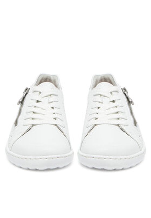 Rieker Sneakersy 52824-80 Biały. Kolor: biały. Materiał: skóra