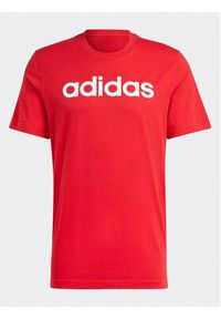 Adidas - adidas T-Shirt Essentials Single Jersey Linear Embroidered Logo T-Shirt IC9278 Czerwony Regular Fit. Kolor: czerwony. Materiał: bawełna #4
