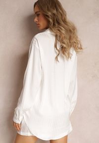 Renee - Biały 2-częściowy Komplet z Koszulą i Szortami Logsia. Kolor: biały. Wzór: aplikacja #3