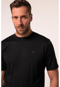 JAY-PI - Męski T-shirt FLEXNAMIC® fitness rękaw 1/2 QuickDry nadruk z tyłu. Kolekcja: plus size. Kolor: czarny. Materiał: poliester, materiał. Wzór: nadruk. Sport: fitness