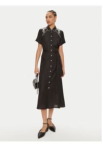 Pinko Sukienka koszulowa Encanto 103745 A1XM Czarny Regular Fit. Kolor: czarny. Materiał: bawełna. Typ sukienki: koszulowe #5