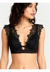 Hunkemöller Biustonosz z fiszbiną Zoe Up LL Czarny. Kolor: czarny. Materiał: syntetyk #6