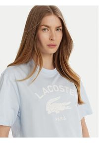 Lacoste T-Shirt TH2733 Błękitny Regular Fit. Kolor: niebieski. Materiał: bawełna