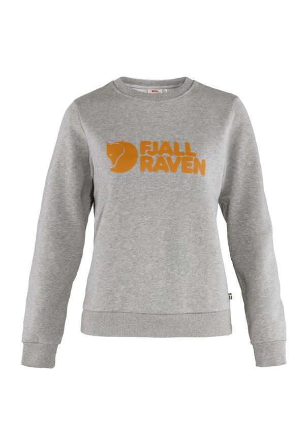 Fjällräven - Bluza damska Fjallraven Logo Sweater. Kolor: szary. Materiał: polar. Sezon: zima