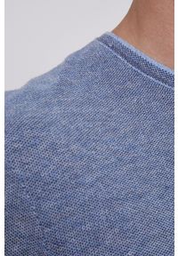 medicine - Medicine - Sweter bawełniany Basic. Okazja: na co dzień. Kolor: niebieski. Materiał: bawełna. Długość rękawa: długi rękaw. Długość: długie. Wzór: melanż. Styl: casual