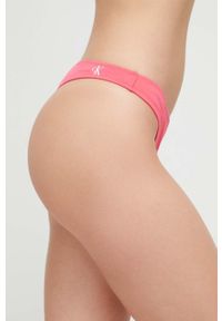 Calvin Klein brazyliany kąpielowe kolor fioletowy. Kolor: fioletowy. Materiał: włókno, dzianina, materiał #4