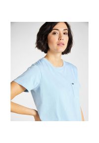 Lee - DAMSKI T-SHIRT LEE GARMENT DYED TEE RELAXED FIT SKY BLUE L40RETNR 112108708