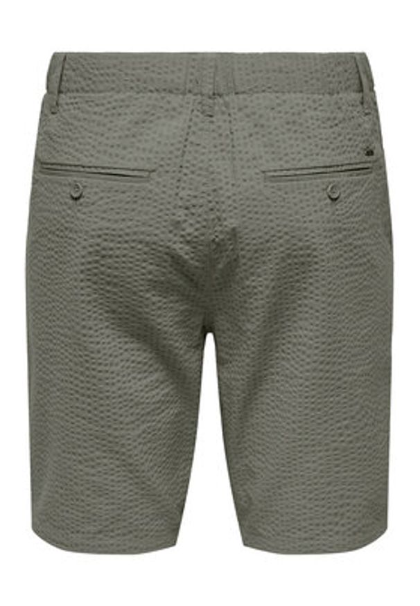 Only & Sons Szorty materiałowe Leo 22028301 Zielony Regular Fit. Kolor: zielony. Materiał: bawełna