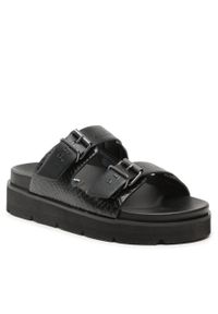 Klapki Pepe Jeans Pola Park PLS90597 Black 999. Kolor: czarny. Materiał: skóra #1
