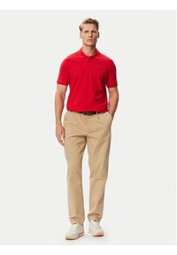 Beverly Hills Polo Club Polo P-SS26M-P42560_Navy LogoWRED Czerwony Regular Fit. Typ kołnierza: polo. Kolor: czerwony. Materiał: bawełna #4