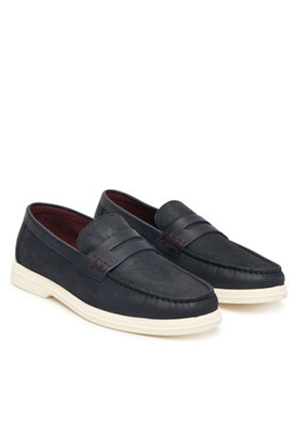 TOMMY HILFIGER - Tommy Hilfiger Mokasyny Mix FM0FM05785 Granatowy. Kolor: niebieski. Materiał: nubuk, skóra